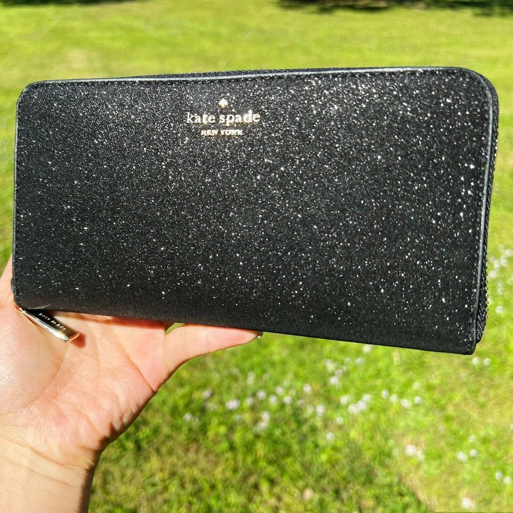 Kate Spade Glitter Large Continental Wallet - Picture 2 of 3